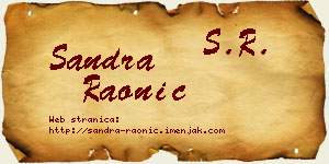 Sandra Raonić vizit kartica